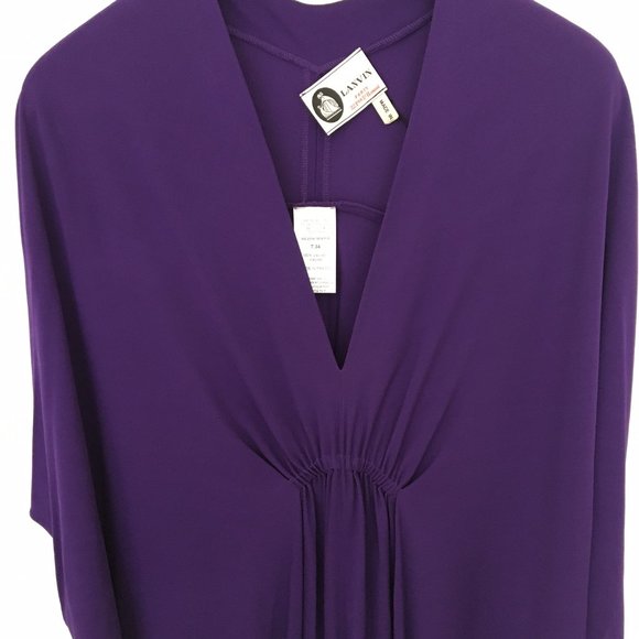 Vibrant violet Lanvin dress, FR34 (flexible), NWT - Picture 7 of 12